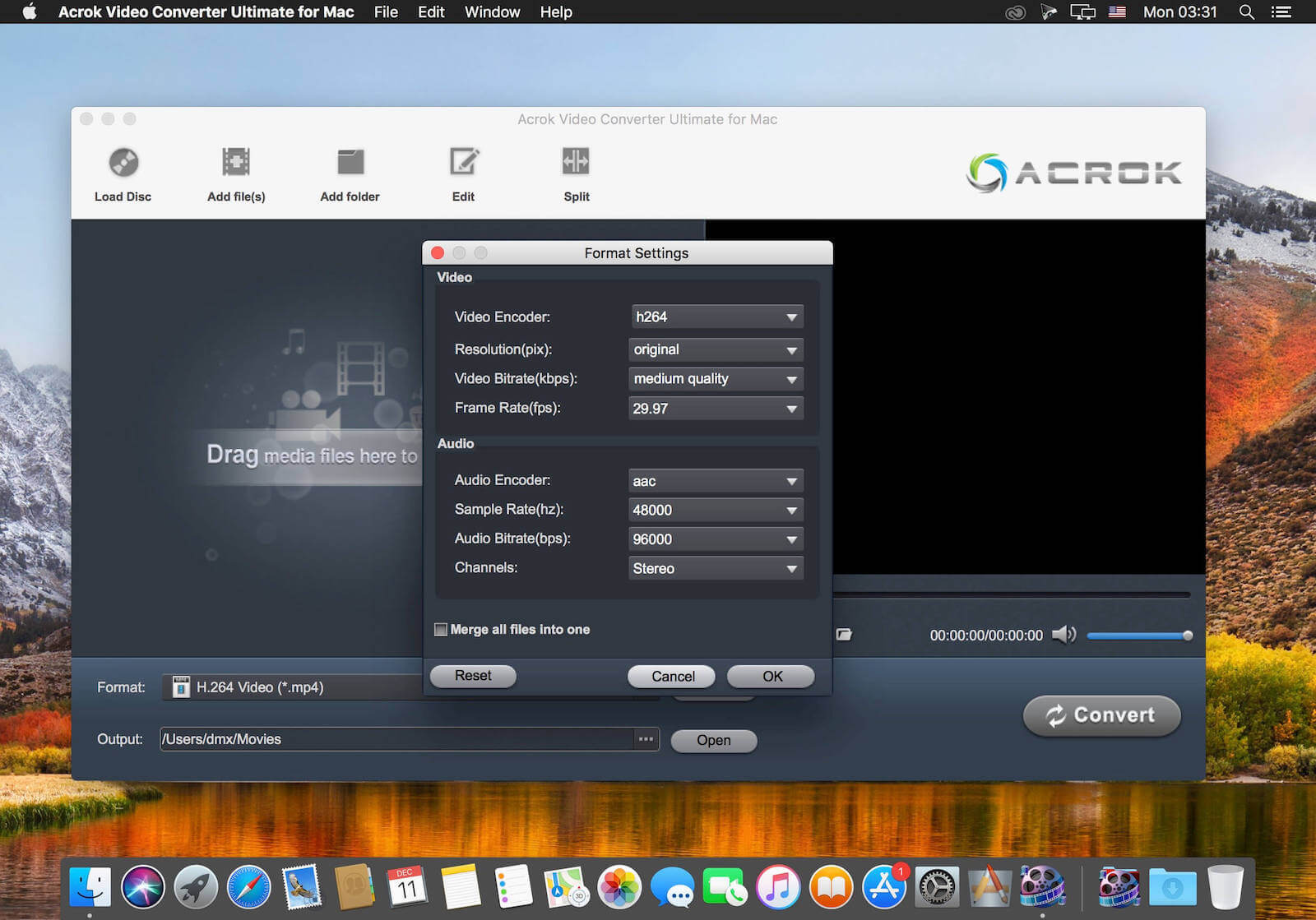 file in acrok video converter set off avast