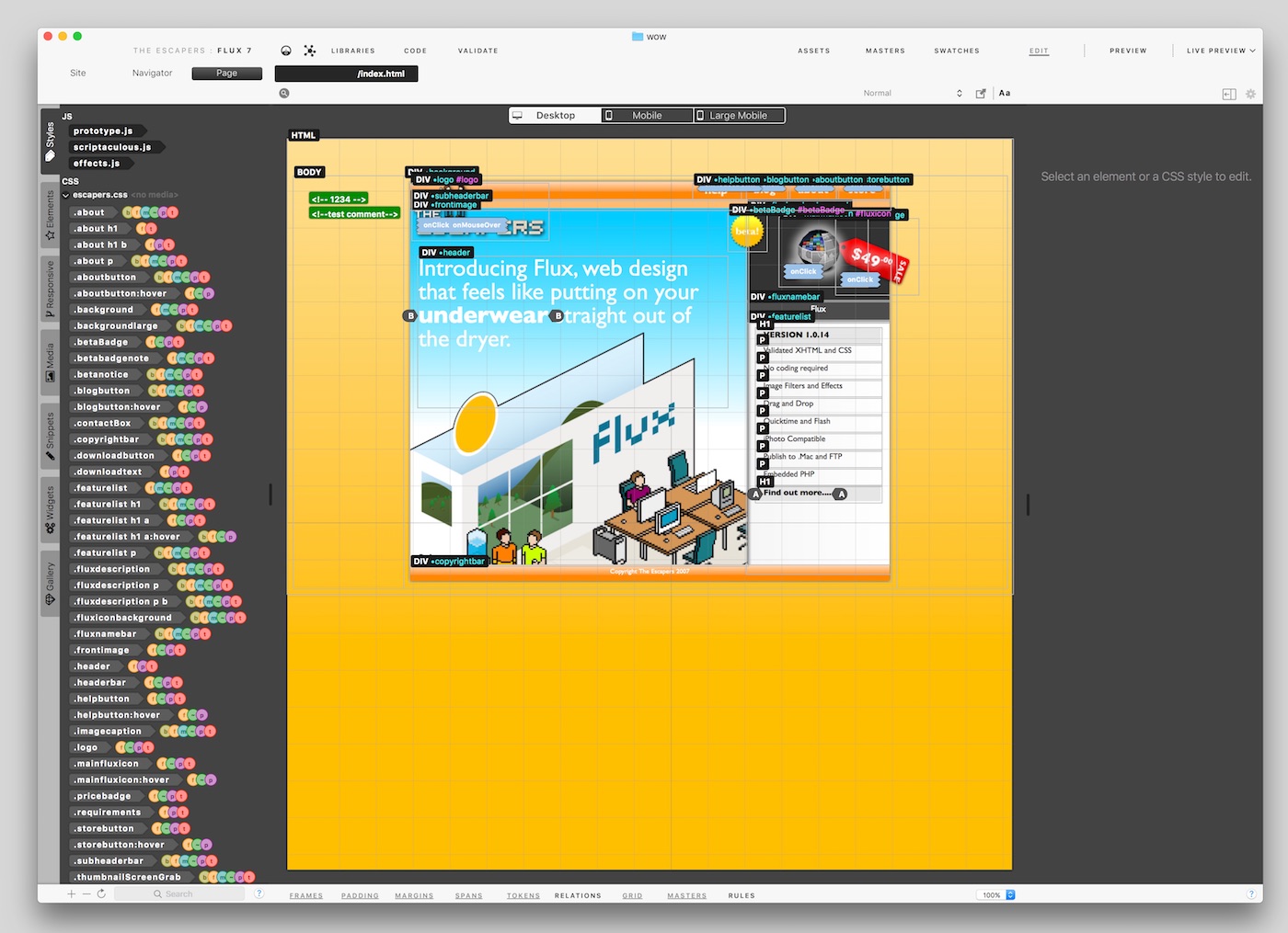 Flux 7 1 11 – advanced web design tool free