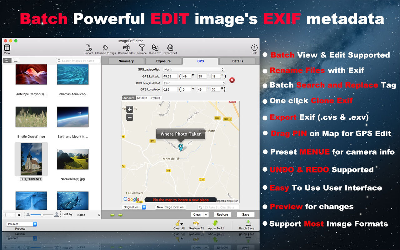 photo raw exif editor change time offset