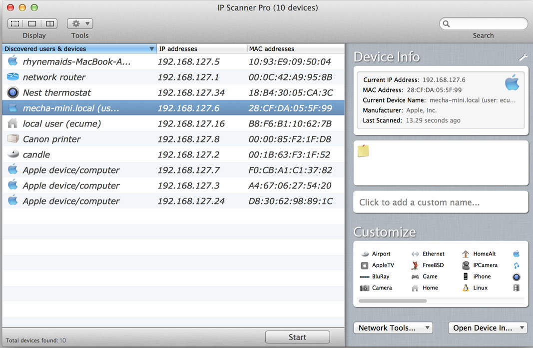Ip scan with mac address lookup free