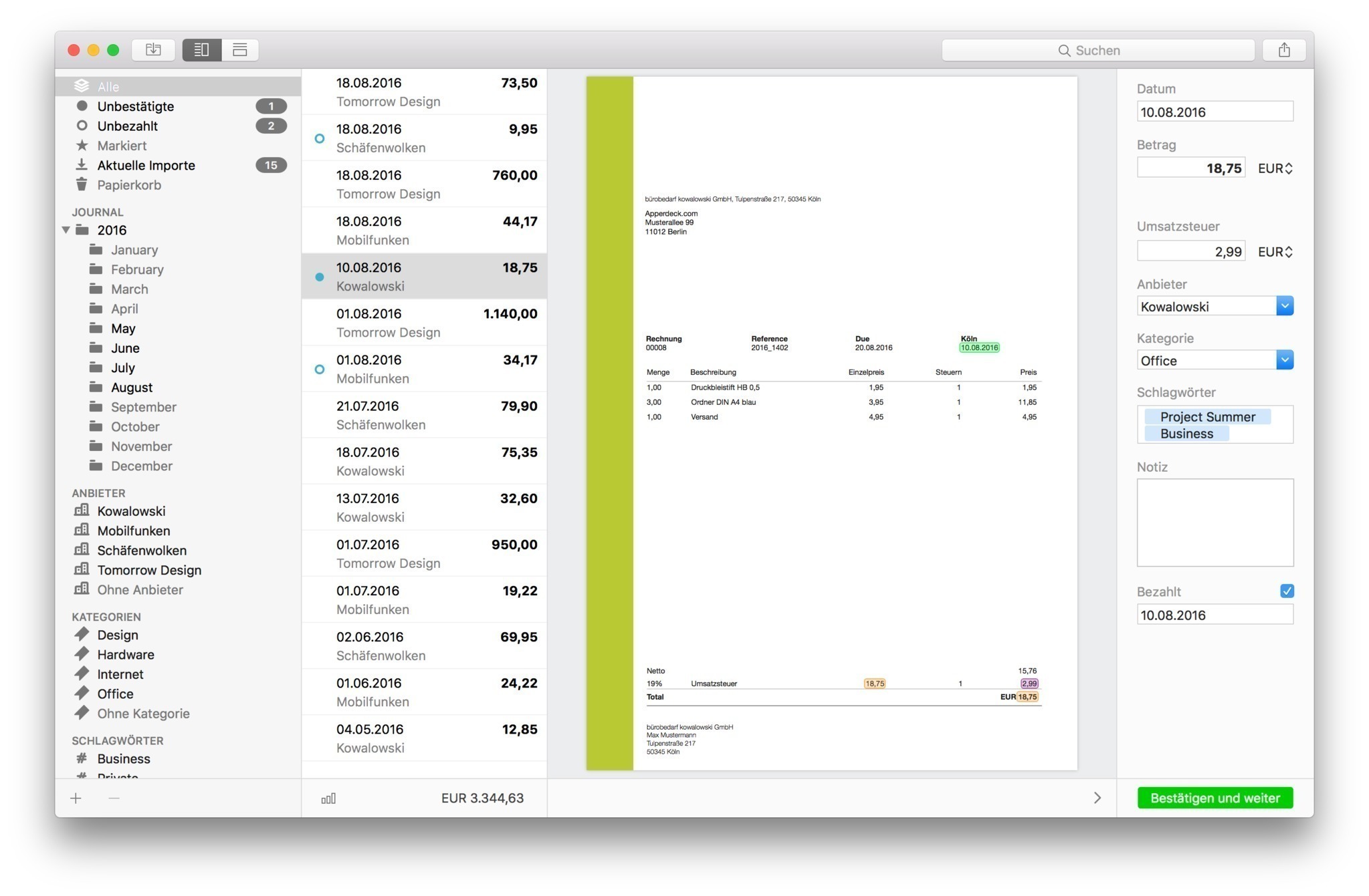Receipts 1 9 2 – smart document collection tracker spreadsheet
