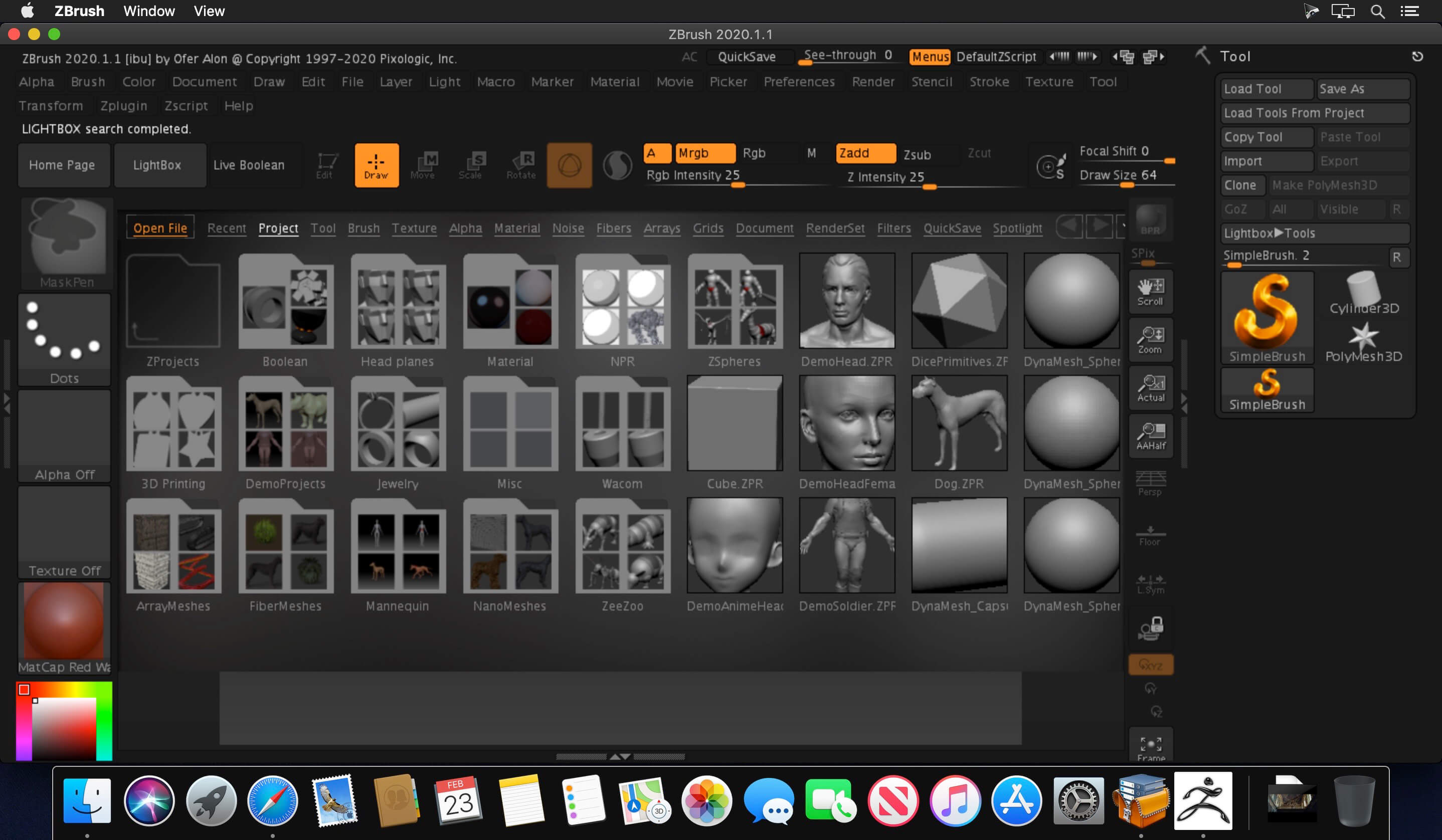 Zbrush live